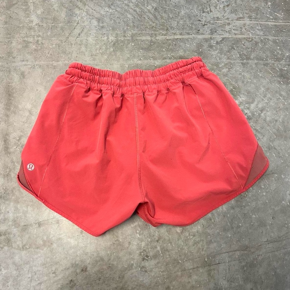 Orange lululemon shorts size 4